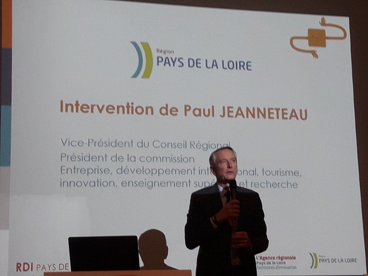 benoit_furet's tweet photo. @Paul_Jeanneteau vice-président  de la Région @paysdelaloire insiste sur la réussite du réseau @rdipdl qui s'appuie sur l'#innovation et la #collaboration entre les entreprises et les acteurs comme ceux de la #recherche 
@UnivNantes @CentraleNantes @IRTJulesVerne #ISITE_NExT https://t.co/0aQE4A3MvO