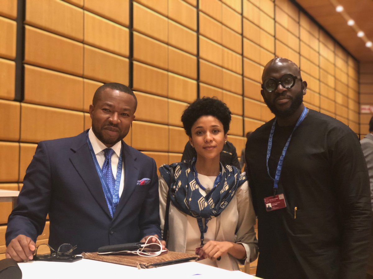 LanreOsibona's tweet photo. Just now at the High Level Forum Africa-Europe #Vienna18 @orchidya of ICMPD, Rotimi Williams - Rice Farmer Techpreneur https://t.co/8ofPuYzE8N