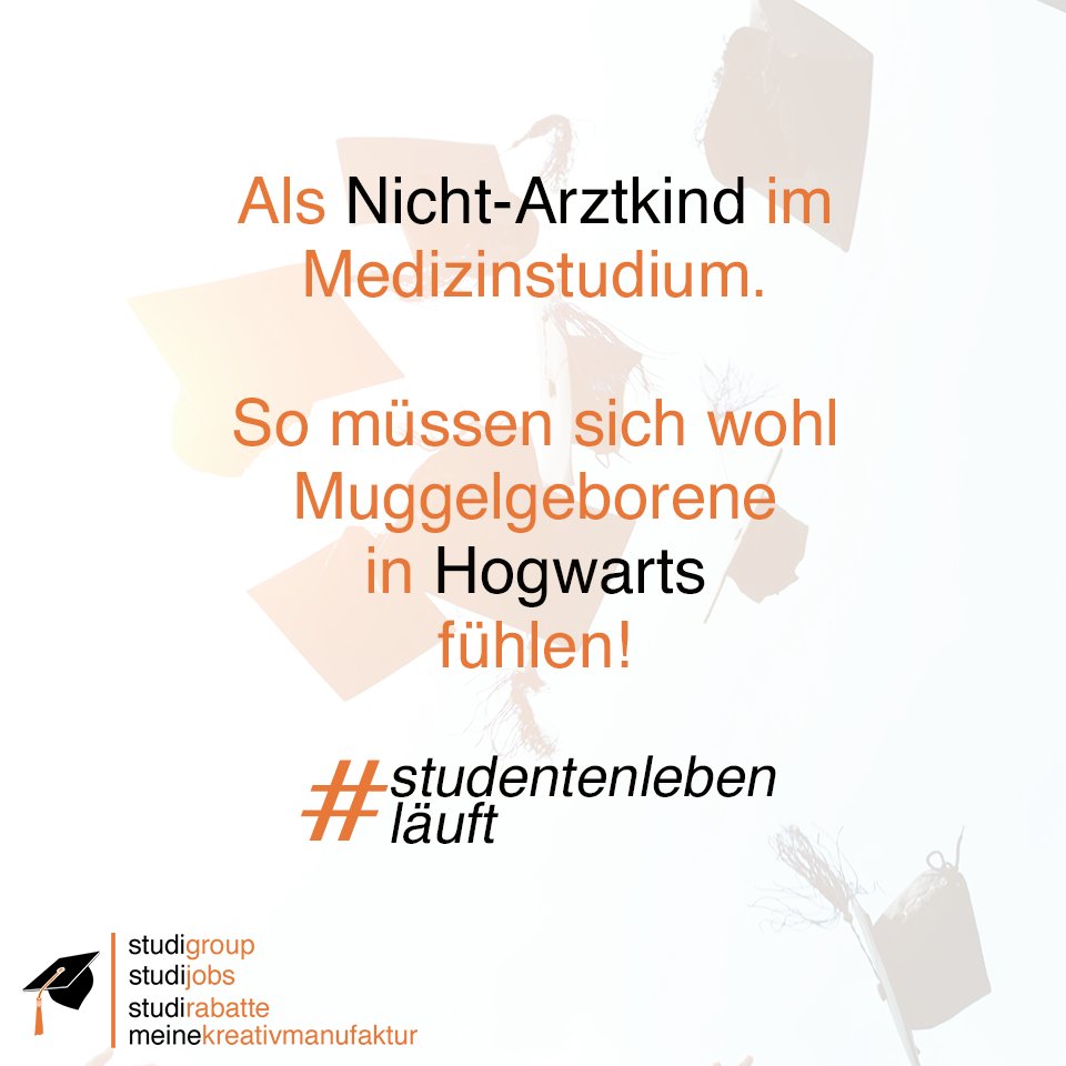 studijobs_eu's tweet photo. 😀 Wie wahr, wie wahr! 👇

Als Nicht-Arztkind im Medizinstudium. So müssen sich wohl Muggelgeborene in Hogwarts fühlen!

#studentenlebenläuft #student #studi #laughalitte #welove https://t.co/RkqKXieqyF