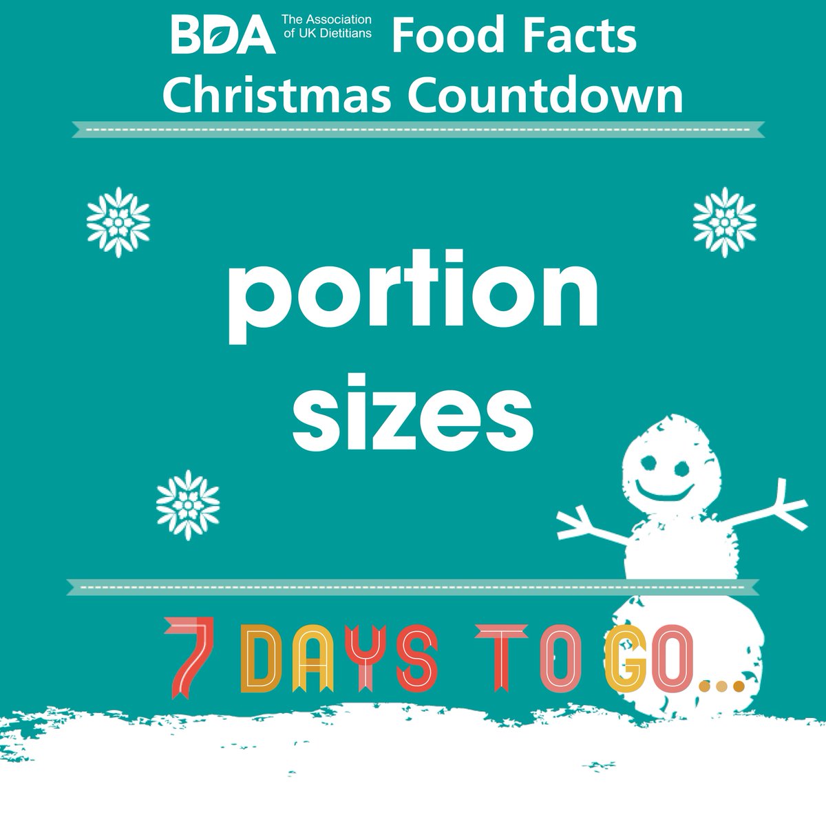 BDA_Dietitians's tweet photo. The #ChristmasCountdown continues with portion size. It is important to be aware of portion sizes as too much or too little of any type of food can be a risk. To find out about the portions sizes of different food groups, take a look at our #foodfactsheet https://t.co/qPsNDNL6HX https://t.co/kEHxeGahm3