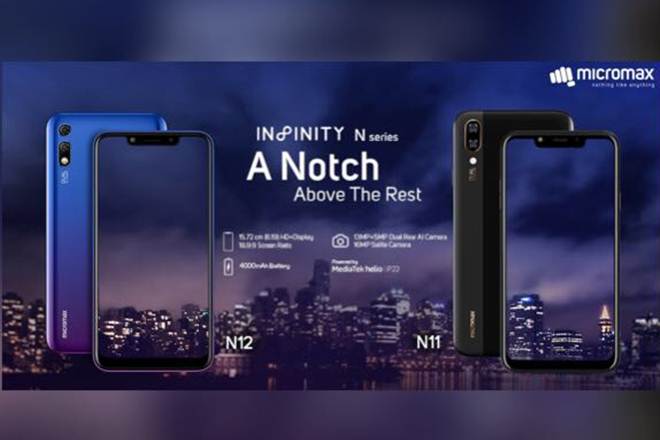 FinancialXpress's tweet photo. #Micromax enters display notch club with #InfinityN11, #InfinityN12 smartphones: Price, specifications
https://t.co/d0aXBBPXuQ https://t.co/nFojR50Wmn