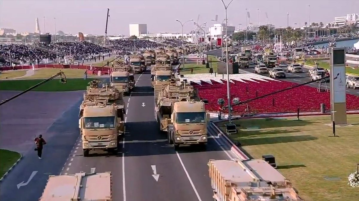 Военный парад в Катаре Катара, производства, парад, Национального, вооружения, которые, впервые, продемонстрированы, были , бронетехники, новинок, лозунг, выбрал, Катар, останется, параде, свободным, эмират, немецкую, боевого