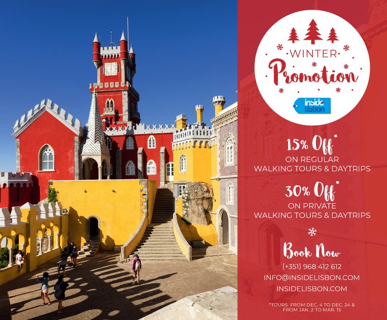 InsideLisbon's tweet photo. Don't miss our Winter Promo!
- 15%* off on Regular Walking Tours &amp; Daytrips
- 30%* off on Private Walking Tours &amp; Daytrips
*Tours from Dec. 4 to Dec. 24 &amp; from Jan. 2 to Mar. 15
#insidelisbon #insidelisbontours #toursinlisbon #lisbon #sintra #cascais #obidos #toursinportugal https://t.co/VqIHsmgu4h