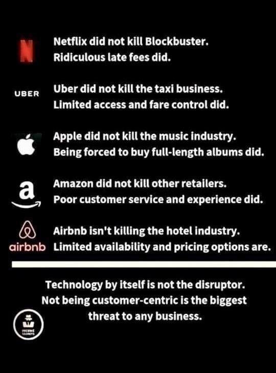 desklight_rc's tweet photo. Nice take on a common misconception: technology is only the means, customer centricity is the end.
#digitaltransformation #digitalization #technology #IoT #Industrie40 https://t.co/aP1i1nZg9g