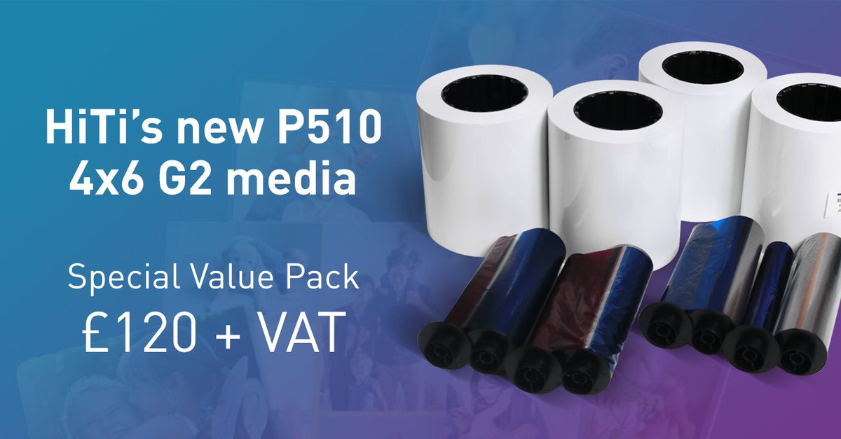 PhotomartEurope's tweet image. Introducing HiTi’s new P510 4x6 G2 media. Shop now ➡️ bit.ly/2rKZKta
Value pack 4 ribbons, 4 paper, 1,330 prints

#hiti #photoprinter #dyesubprinter #media #photos #p510
