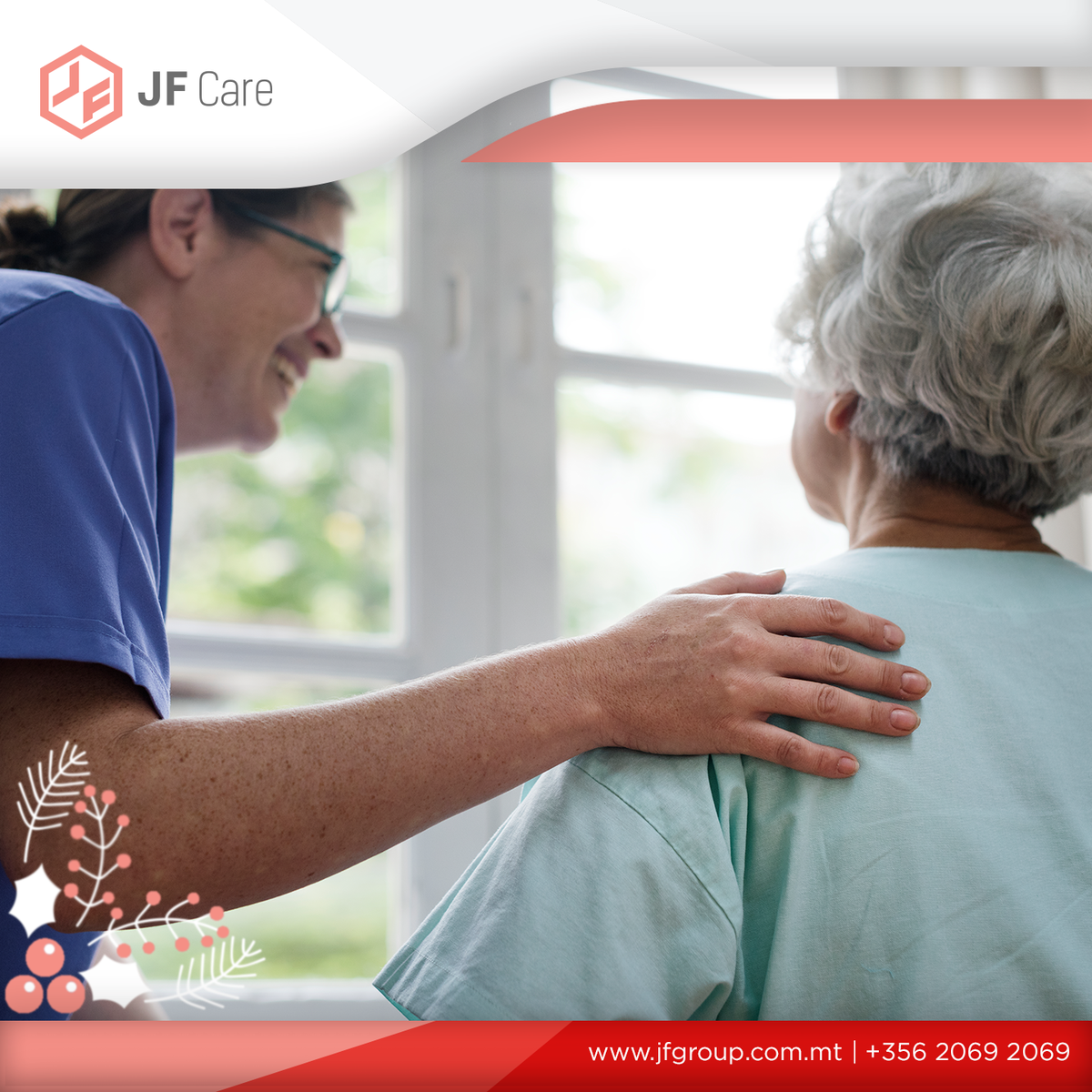 JFGroupMalta's tweet photo. Support your loved ones this Christmas. #JFCare can provide home nursing services to keep their spirits high throughout the most joyful season of the year 🙏👪 https://t.co/6MlPHAPmjL