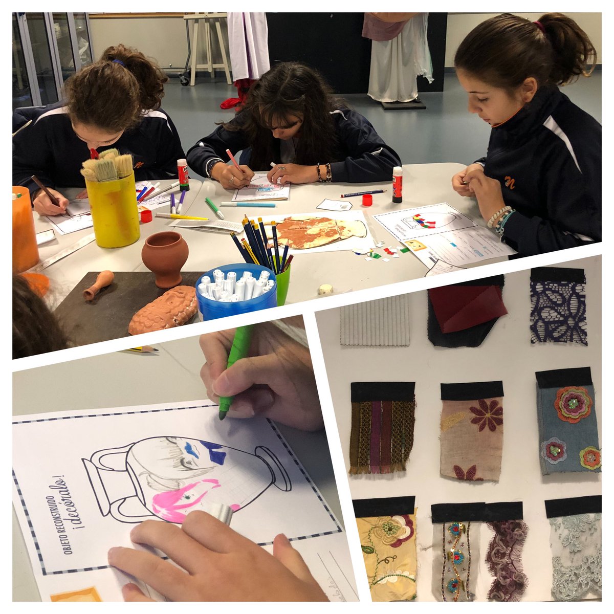 Marta_Ef's tweet photo. Iniciamos #Workshop2018 de #diseñodemodacreativo con una visita-taller al @MuseodelTraje ¡Lo antiguo de moda! Analizamos la influencia de la cultura clásica en los actuales diseños. https://t.co/hQgSf4L4cA