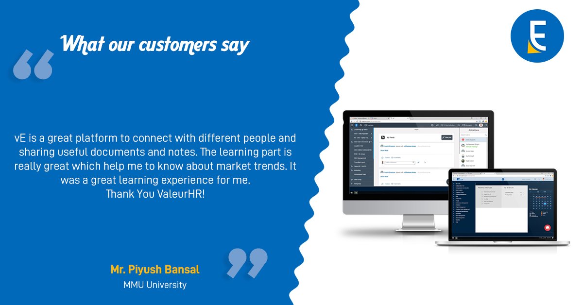 v_execution's tweet image. Know more about vExecution at vexecution.com

#CustomerSpeak #ValeurHR #vExecution #Testimonials #HappyCustomers #HCM #HRTech #CRM #ERP #SaaS #HRM #HRIS