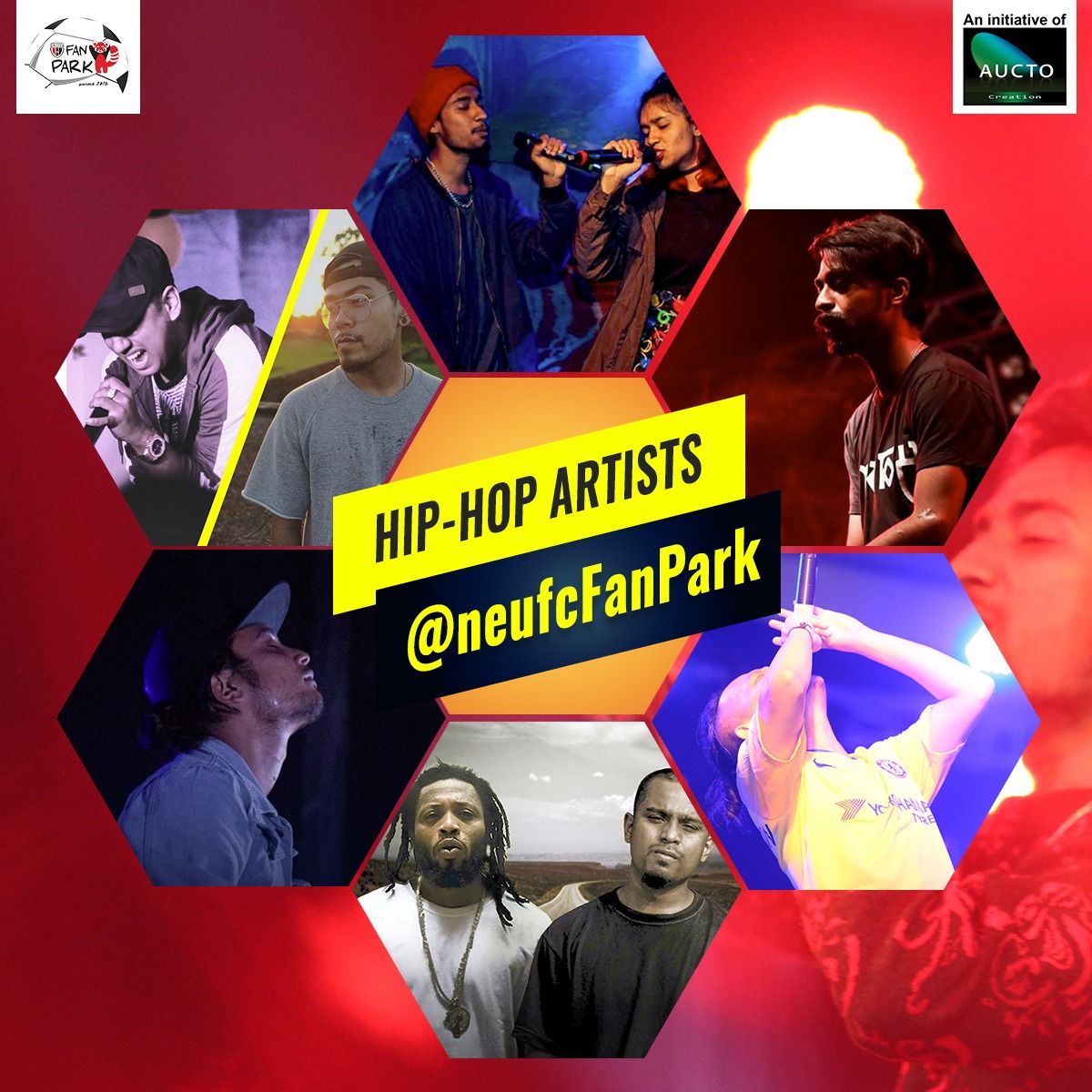 neufc_fanpark's tweet photo. All of you guys had the audience super pumped during your shows!! Thanks for the lovely evenings!
Artists in pic: Rocky Glock, Loli, Sikdar, Kabira, Minimi, Basshole, Chinmoy New Breed, Rasta Levi King, Shady Mellow
#neufcfanpark #auctocreation #highlandersforever #neufc #HeroISL https://t.co/Uo49udDCBM
