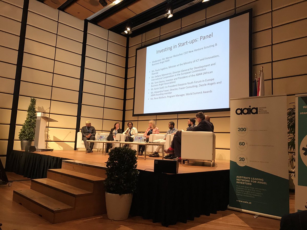 Minister Paula Ingabire of the <a href="/RwandaICT/">Ministry of ICT and Innovation | Rwanda</a> at the #africaeurope2018 HLF in Vienna: explaining the power of ICT visions for transforming #Rwanda into one of the fastest growing economies in Africa