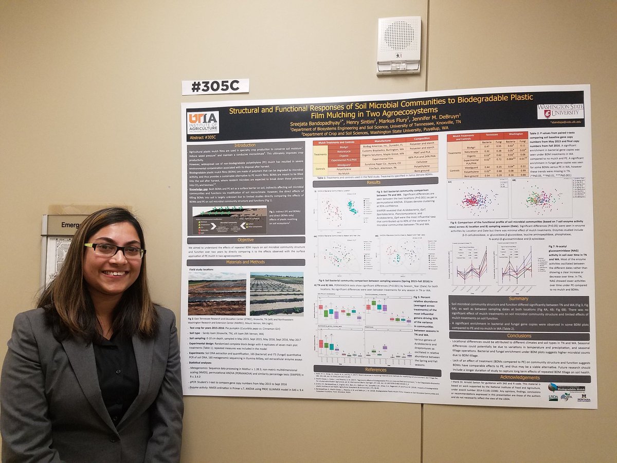 DrVectorBio's tweet photo. Many @UTIAg departments are represented at today's #beef & #forage reccomendation mtg as it covers the entire #AgSystem. 2 of my favorites below, Travis & @Sreejata116, presenting their posters on #horseflies & #BiodegradableMulch. @epp_tn @JennDeBruyn @UTAgResearch @utextension https://t.co/J1AKhNGKyf