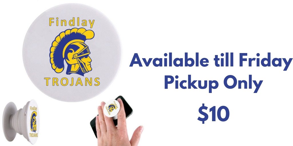 FHSTrojanGear's tweet image. Are you looking for the perfect Christmas Gift? 🎁Findlay Trojan Gear is offering $10 PopSockets that are the perfect stocking stuffer this season!  🎄📱

PopSockets are available for pickup ONLY till Friday. Be sure to get them fast, they are only available while supplies last!