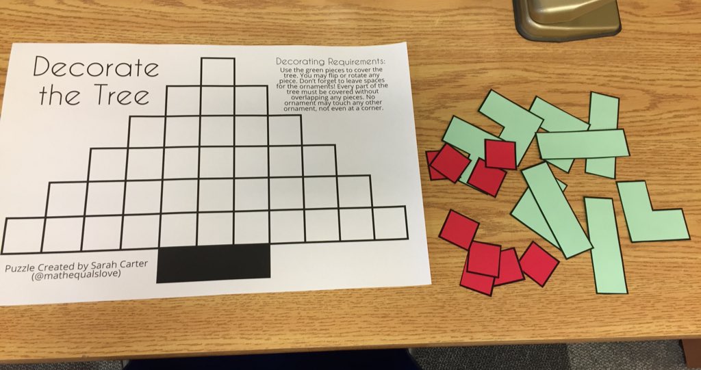 mrsbistro's tweet image. Getting into the Christmas spirit with a new #puzzletable puzzle and a reindeer logic warmup, both from @mathequalslove. The warmup lead to some great whole class collaboration and almost started a #mathfight. Awesome! #iteachmath #MTBoS