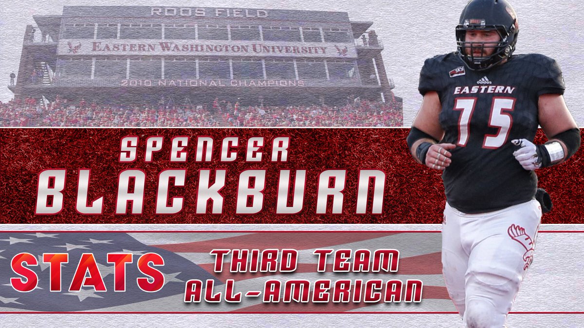 EWUFootball's tweet photo. Add another All-American honor to the list for @SBlackburn_75!!!

Congrats on being named to the @FCS_STATS All-American Third Team!!!

#ProtectTheRed #GoEags https://t.co/OUKgEVwYvA