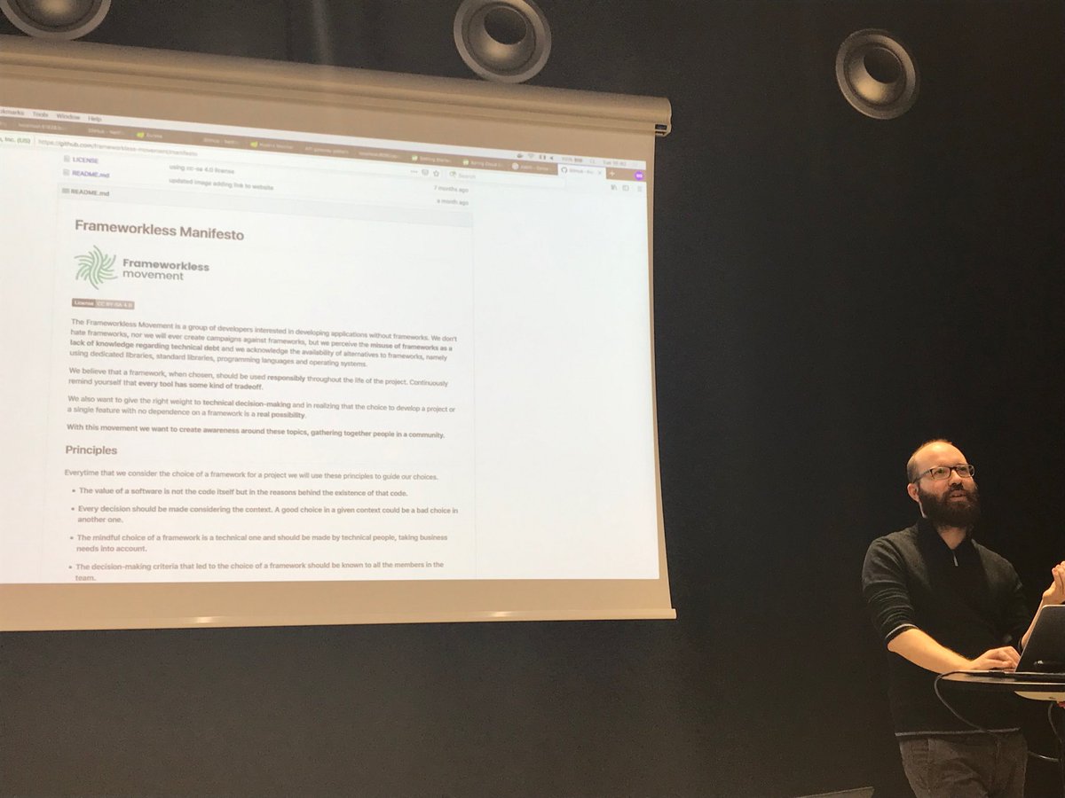vale_lenarduzzi's tweet image. When you have a framework, everything seems easy, but the adoption the application logic must be decoupled from the framework logic #frameworkless ⁦@pdincau⁩