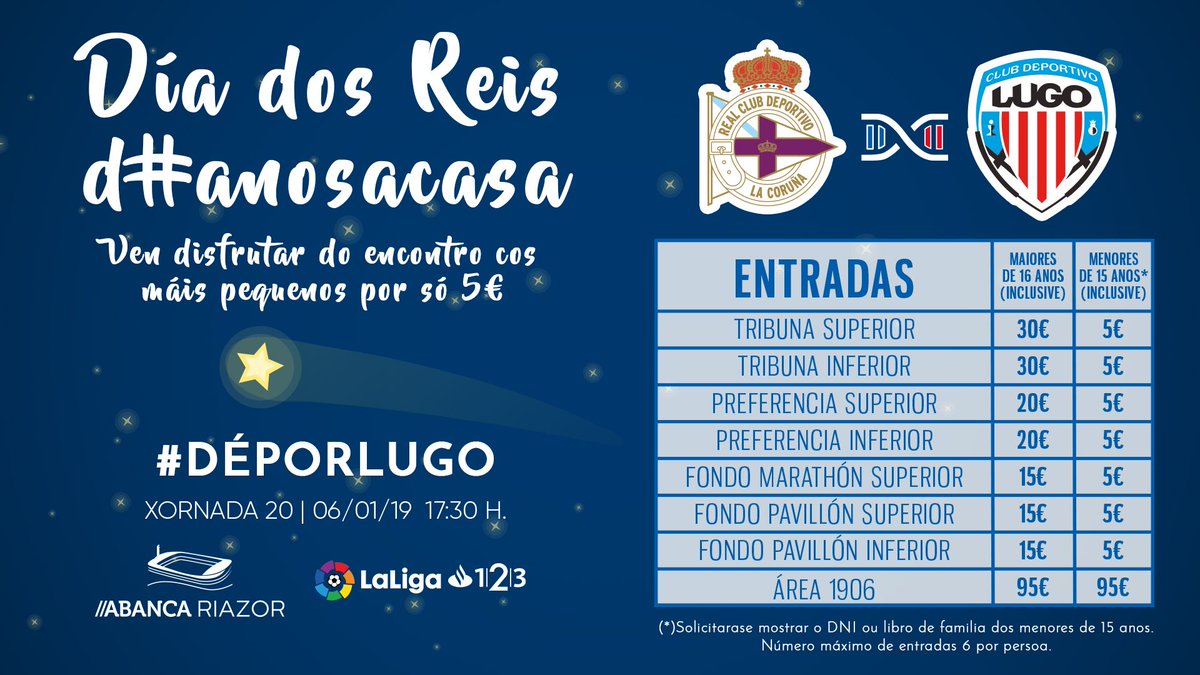 Precio de las entradas para el Dépor-Lugo (Foto: RCD).
