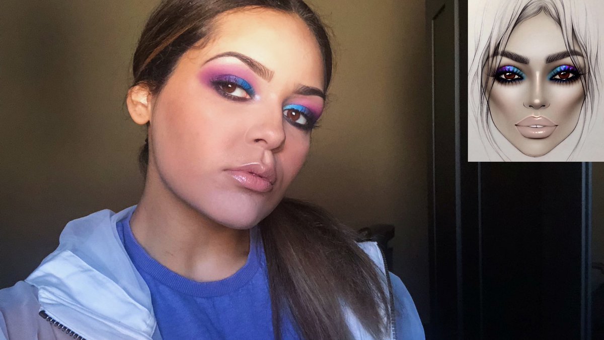 eboneeinaz's tweet photo. Recreated this face chart beat today using some of my favorite brands 😍 face chart credit goes to @milk1422 on Instagram 💜 https://t.co/nRSAHpiA8v