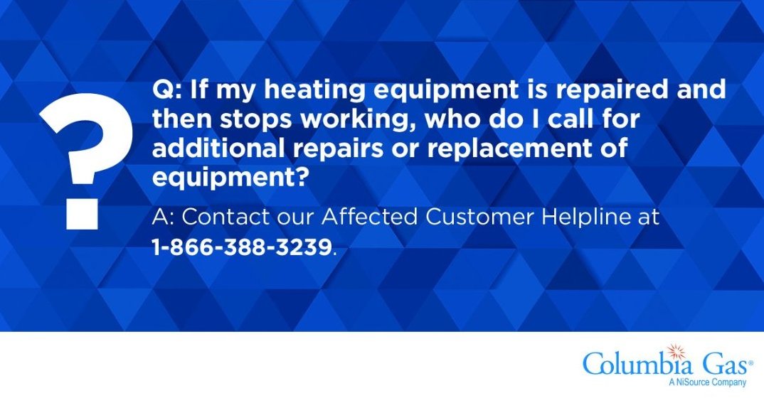 Columbia Gas of Massachusetts is now Eversource. on Twitter "If my heating equipment is