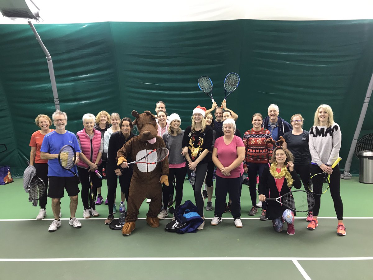 Lots of festive fun today at cardio tennis 🎾 <a href="/DavidLloydUK/">David Lloyd Clubs</a> Newbury with Rudolph on the court!  <a href="/mikebreakfast/">Mike Bushell</a> 
#newbury #berkshire #tennisfun