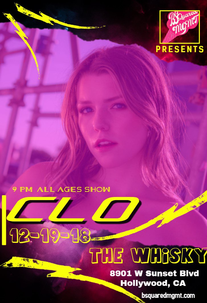 themusicofclo's tweet photo. Tomorrow Night LA!! @TheWhiskyAGoGo 8 pm #popnight at The #legendary #Whisky #getTixNow Let's rock together on the #SunsetStrip ⚡️ @bsquaredartists #hollywood #MusicWednesday #LosAngelesNights SEE YOU THERE!! https://t.co/BwadQqnIbr