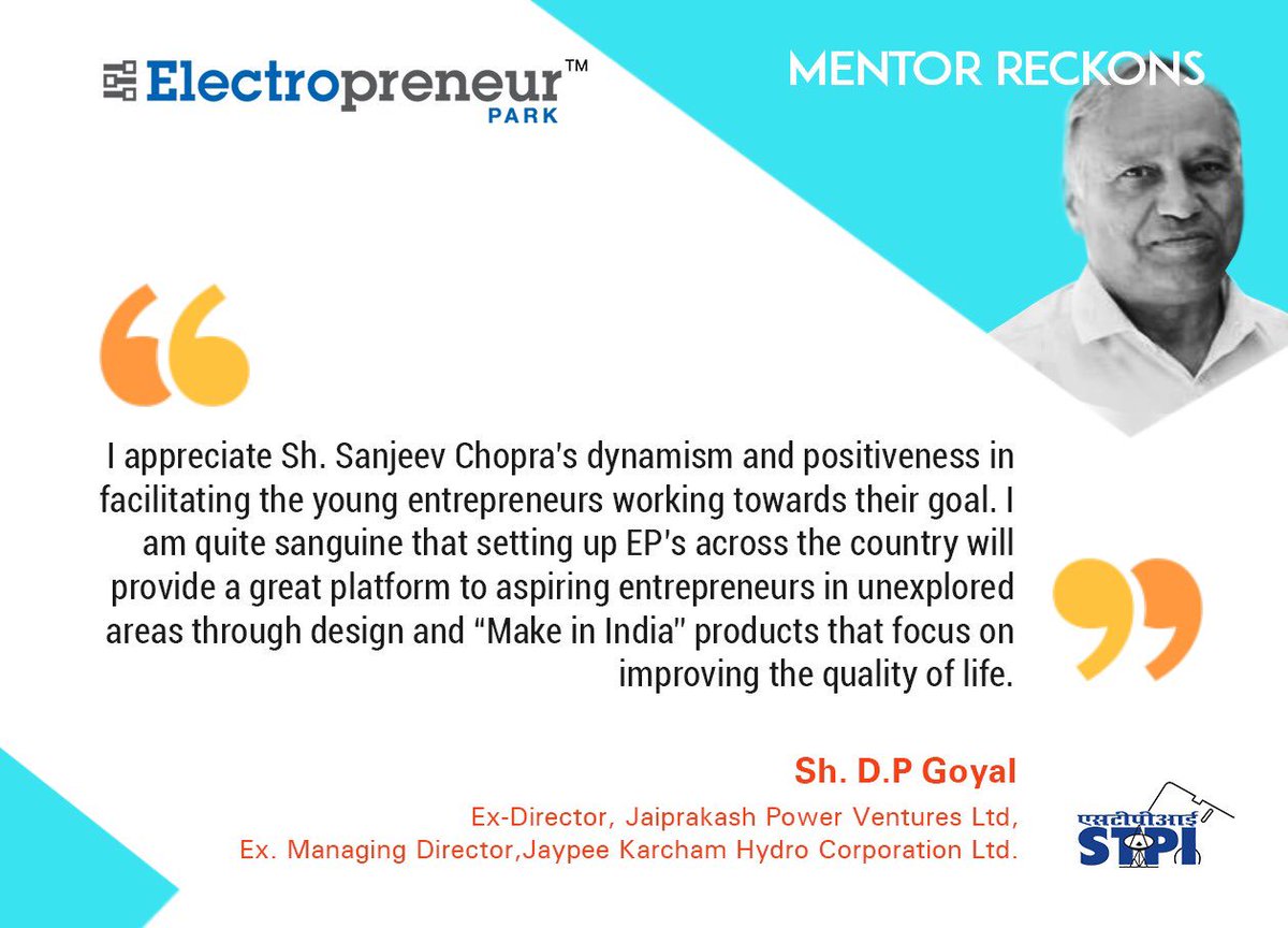 stpiindia's tweet photo. #EP's leadership has been key in supporting #startups that create designs to improve the quality of life in the #ESDM space. #KnowEP #KnowEPmentors #STPIINDIA #KnowMoreAboutSTPI #ElectroprenurePark #StartupIndia #Startups @rsprasad @SSAhluwaliaMP @Omkar_Raii @GoI_MeitY https://t.co/XQ5nO9J1xk