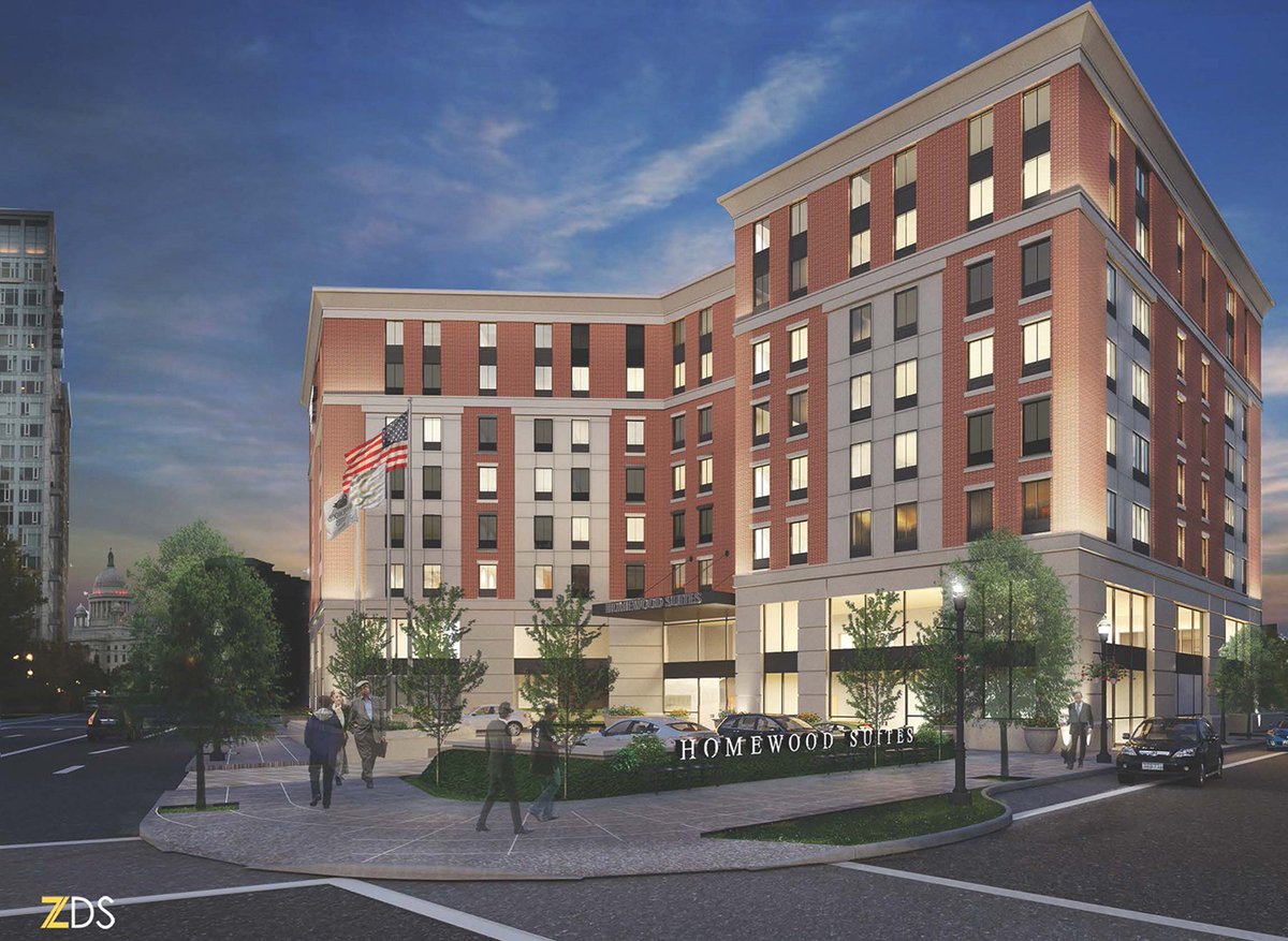 NEREJ's tweet photo. First Bristol Corporation and @paolinoproperty near completion on $30 million Homewood Suites by Hilton “All-Suites” Hotel in #ProvidenceRI https://t.co/QqG7SOvRPp #cre #NEREJ #RIdevelopment #RIcre #RIrealestate https://t.co/Sfp7ArYlg0