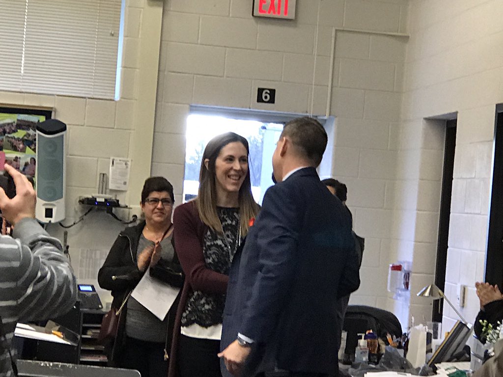 WalledLkSchools's tweet photo. @Banksmiddle @kalhornm @kennethgutman CONGRATULATIONS Kristen Dudzinski for being named Middle School Teacher of the year!! https://t.co/oNw16qWZmk