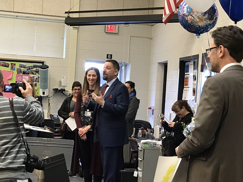 WalledLkSchools's tweet photo. @Banksmiddle @kalhornm @kennethgutman CONGRATULATIONS Kristen Dudzinski for being named Middle School Teacher of the year!! https://t.co/oNw16qWZmk