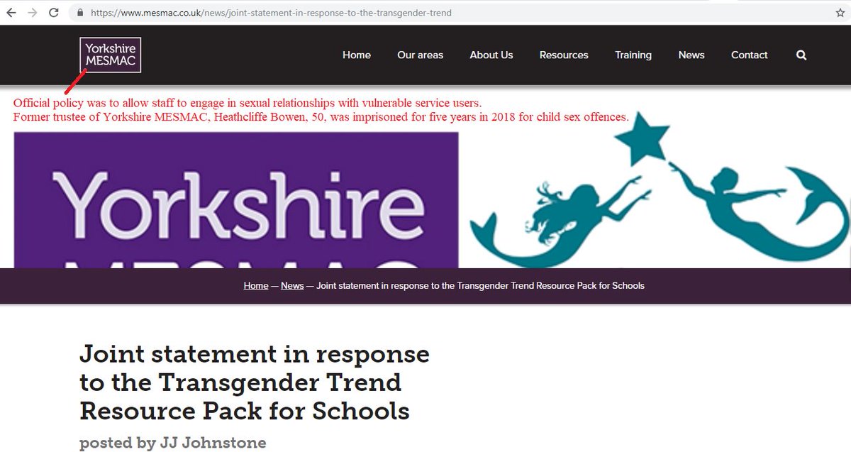 Despite this disconcerting record Mermaids is proud to work in partnership with MESMAC and release joint statements with the charity.