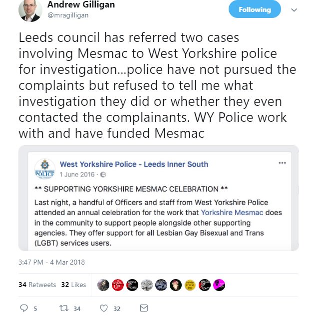 I am of the opinion that both Mermaids and MESMAC have strong relationships with the police. Mermaids hosted Christmas parties at various forces, trained the officers etc.