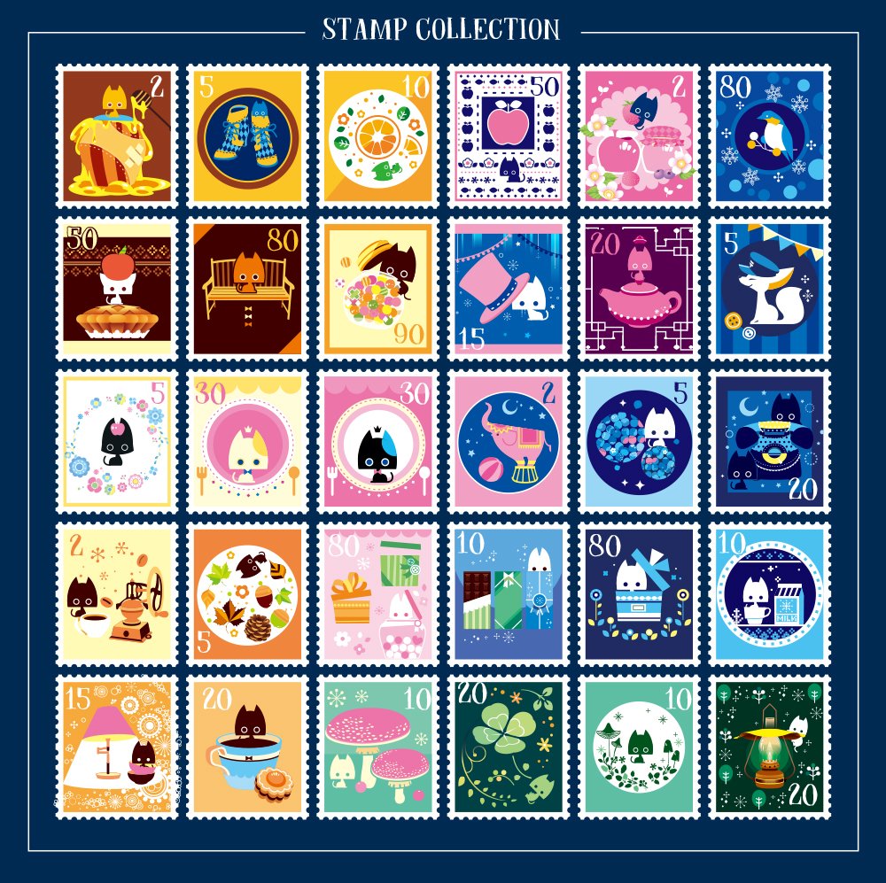 昴 Subaru En Twitter これも昔 息抜きに描いてたねこ切手風イラスト 去年リメイクしたまま忘れてたもの T Co A3rghobo05 Twitter