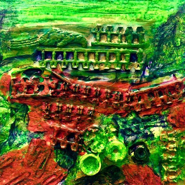 VaultArtStudio's tweet photo. Close up of one of Herman Schuler’s texture paintings. .
.
.
#hermanschuler #painting #paintings #acrylicpainting #closeup #details #colorful #texture #abstractart #toxic #abstractpainting #abstract #art #artist #mixedmedia #nuclearwaste #found #madeinp… https://t.co/dGAVqPQmO8 https://t.co/Z3LijMPJBt