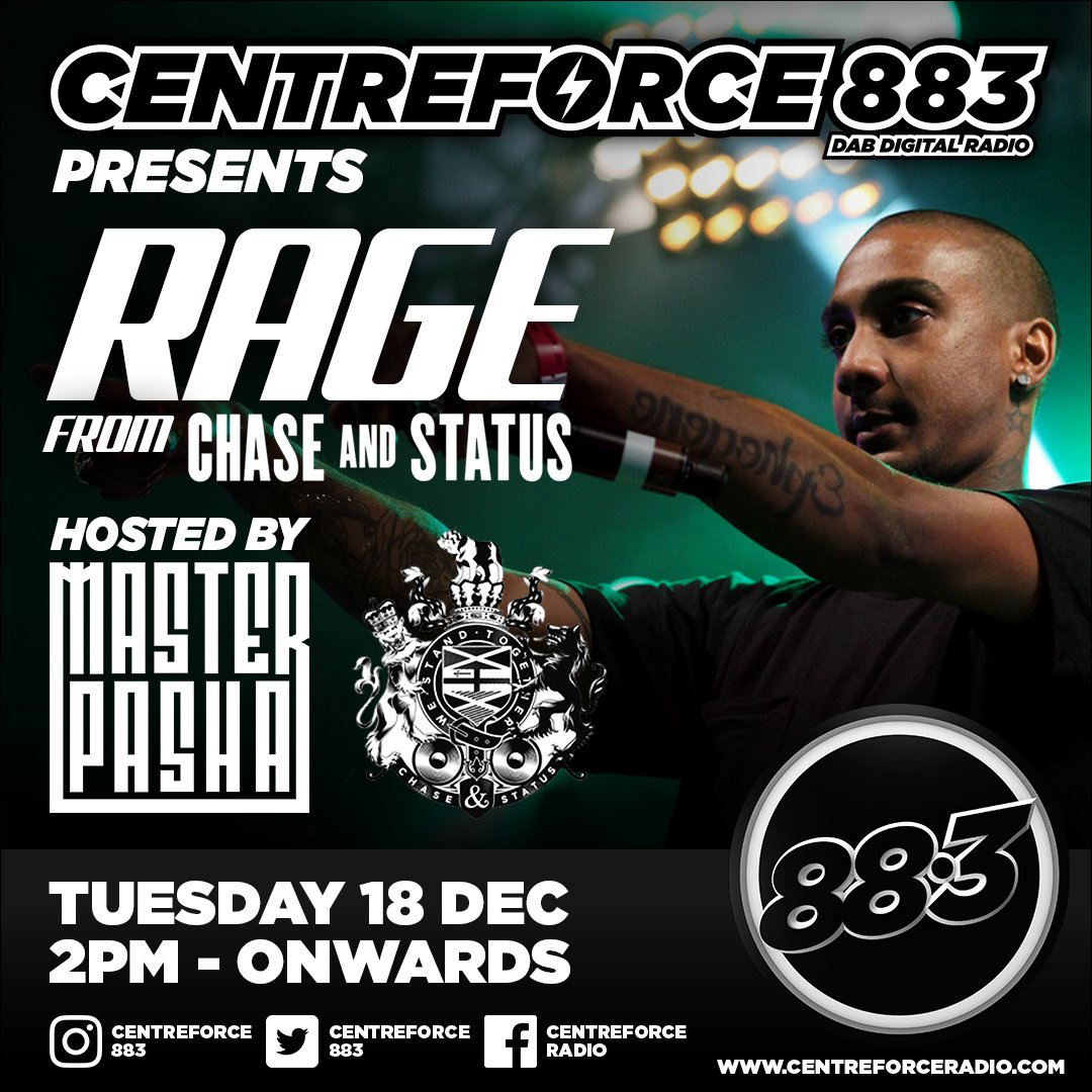 Centreforce883's tweet photo. Rage from @chaseandstatus is in the building! About to get in the mix with Master Pasha from 3pm- we can't wait for this, it's going to be massive!
#chaseandstatus #masterpasha #dnb #centreforce #dabradio https://t.co/iSZ0dznDYN