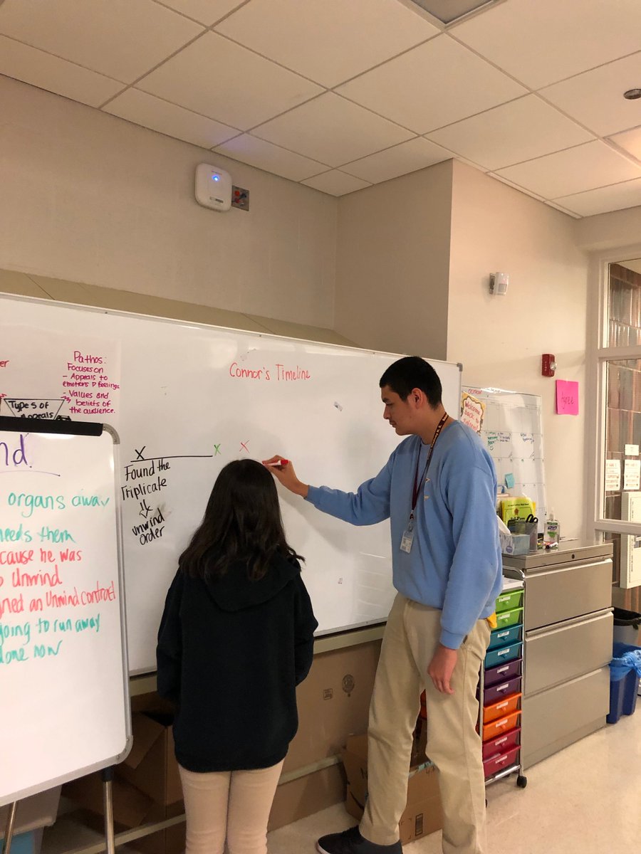 MsKnytych's tweet photo. I put my jacket on inside out today...But these seniors are killing it. Character Analysis Matrix and creating key events timelines.  They are more motivated than I've ever seen!  @UnWholly_Unwind @SolorioEnglish @SolorioHS @NealShusterman https://t.co/AzbPfGnbWO