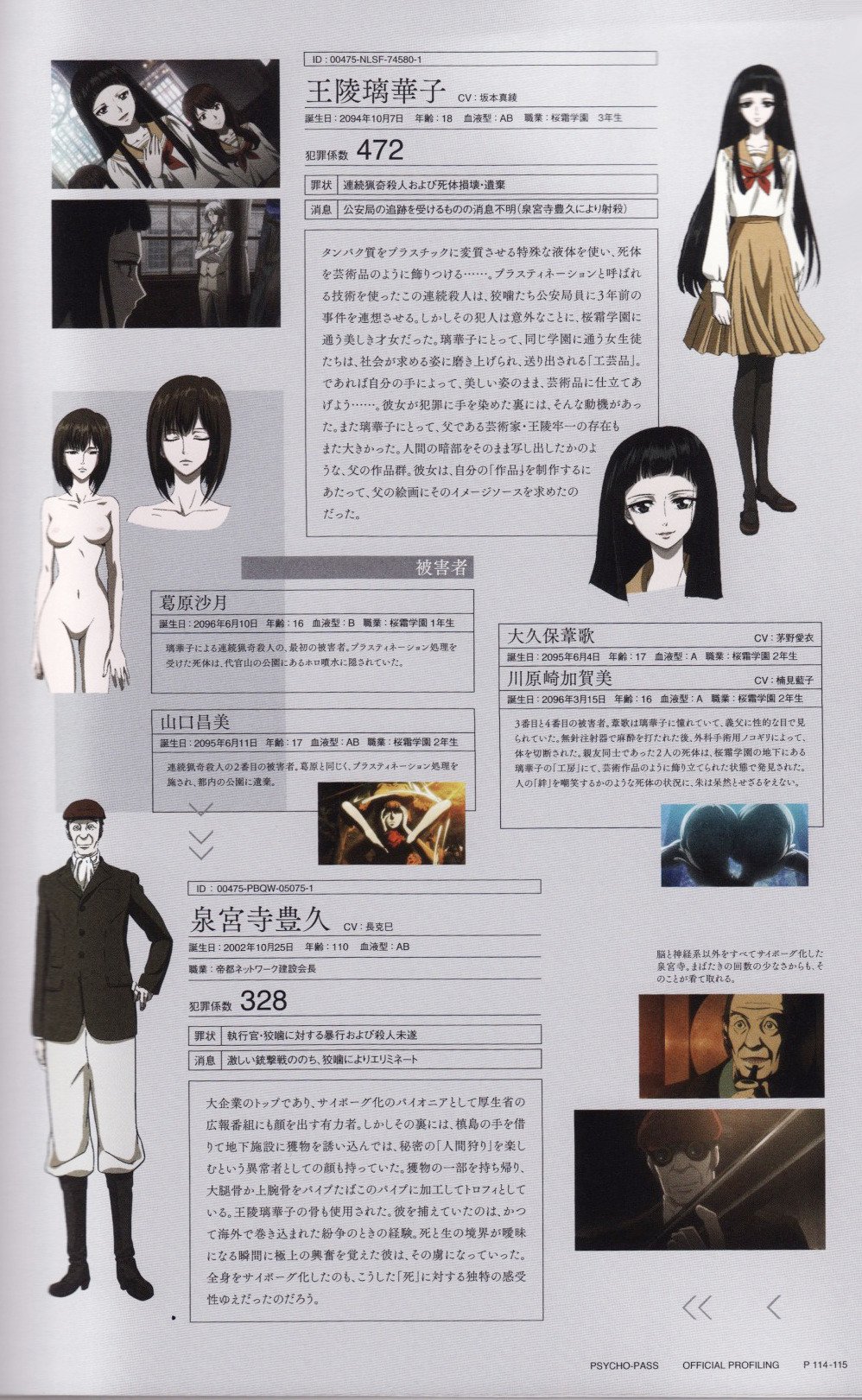 トジ エッチすぎる設定資料 Psycho Pass サイコパス Pp Anime 葛原沙月 モブ ネクロフィリア 死体 リョナ T Co Brjpetjxii Twitter