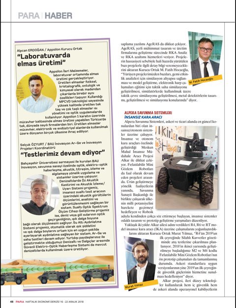 Para dergisi bu haftaki sayısında Teknopak İstanbul’un başarılı girişimcilerinin hikâyelerine İsimsiz Kahramanlar başlığıyla yer verdi. Girişimcilerimizi başarılarından dolayı tebrik ediyoruz. Para dergisini Turkcell Dergilikten indirebilirsiniz.
<a href="/ParaDergisi/">Para Dergisi</a>