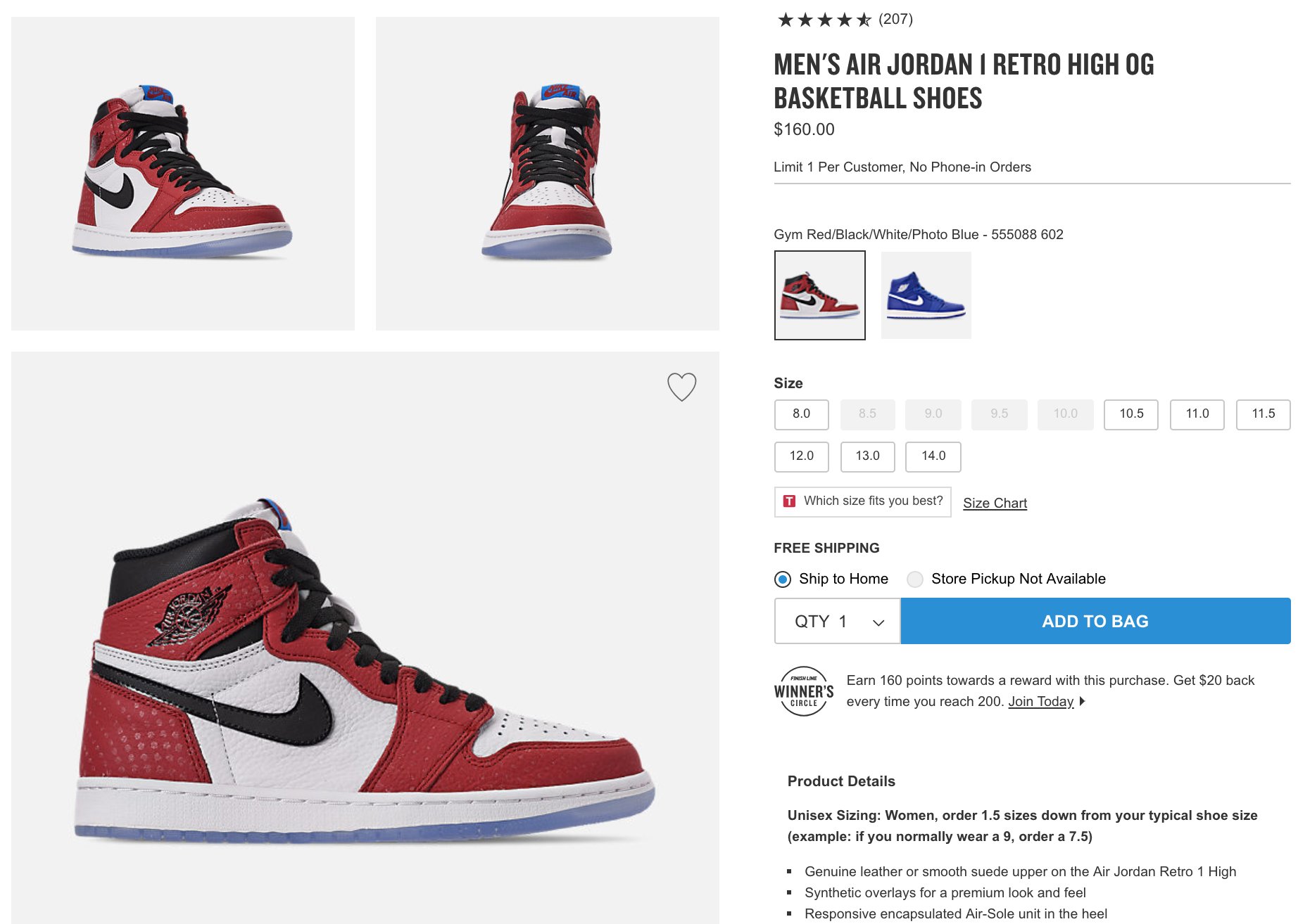 jordan 1 into the spider verse restock