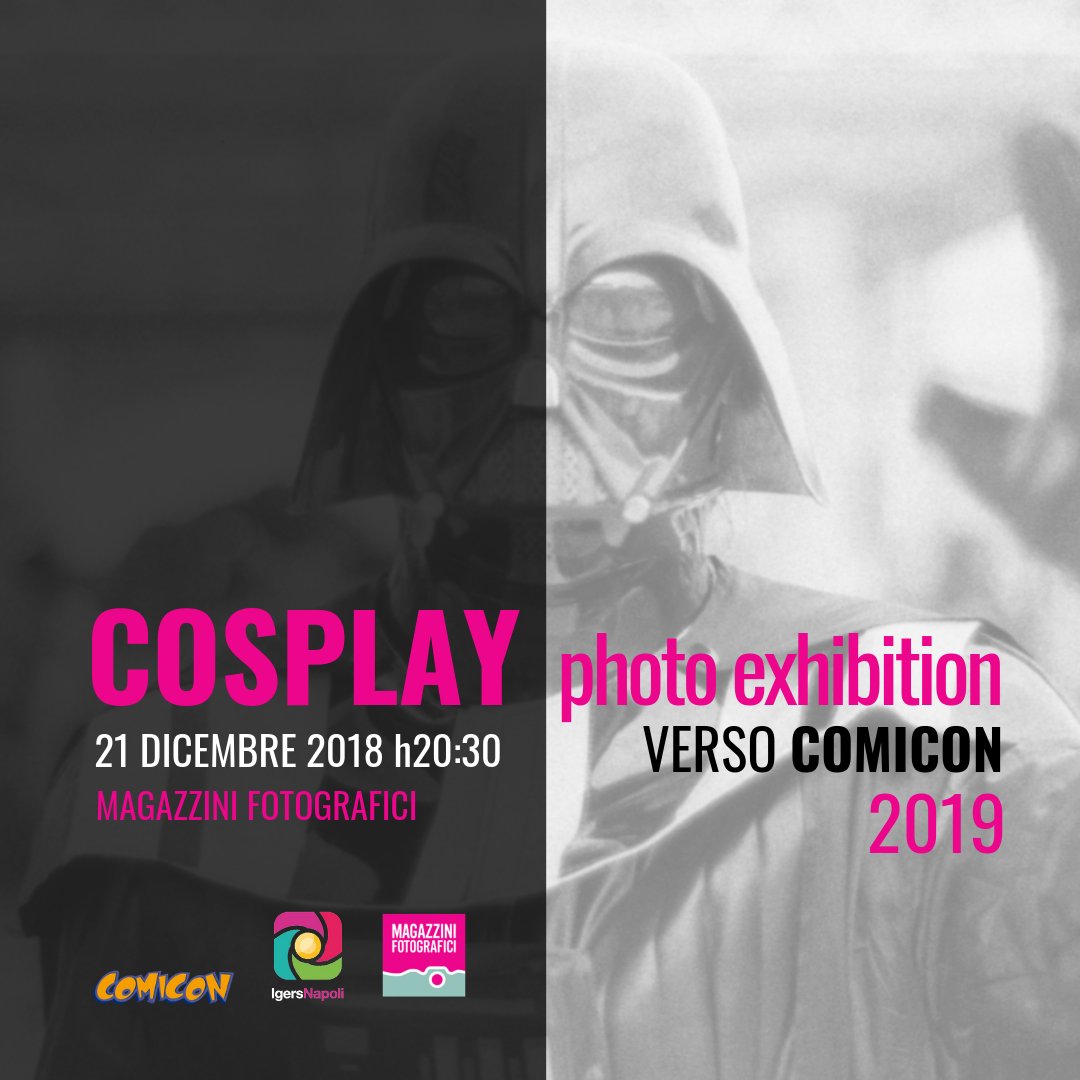 Tanzen's tweet image. Vi aspetto venerdì al centro di Napoli per una mostra fotografica dedicata ai COSPLAYER del @NapoliCOMICON. 

Ci sono io, alcuni Cosplayer e @Igers_Napoli, tutte le info nella foto!