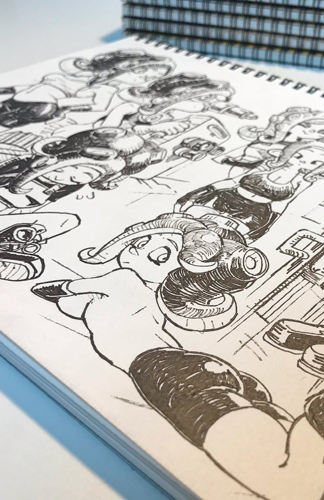メモレベルのジャンク絵が溜まりに溜まってるので、色々描き直して、来年の一月末にまとめ本出します。
サイズはA5でページ内に絵ぎっしり、最低20P、300〜500円予定。
年内は最低目標ページ数埋められるように頑張ります。

BOOTHから販売予定なので、よかったら買ってね 