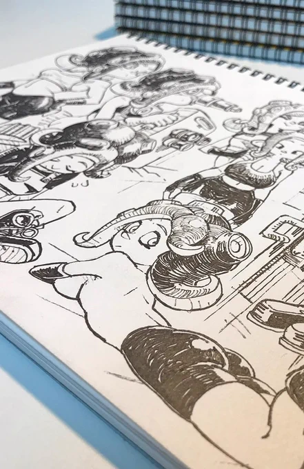 メモレベルのジャンク絵が溜まりに溜まってるので、色々描き直して、来年の一月末にまとめ本出します。
サイズはA5でページ内に絵ぎっしり、最低20P、300〜500円予定。
年内は最低目標ページ数埋められるように頑張ります。

BOOTHから販売予定なので、よかったら買ってね 
