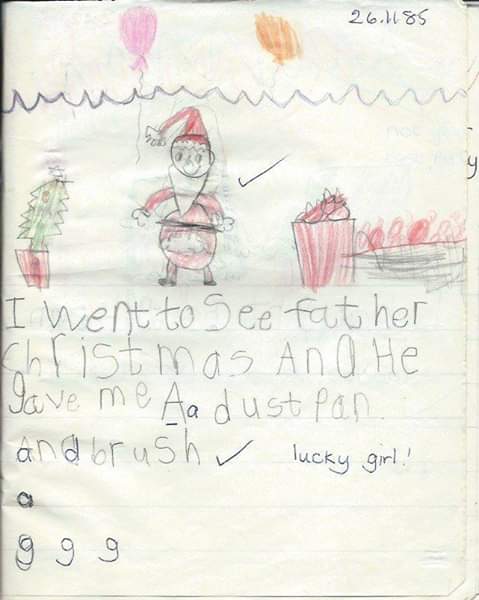 BeckyDraw5's tweet image. In 1985 Santa gave me a Dustpan and Brush. Thanks.