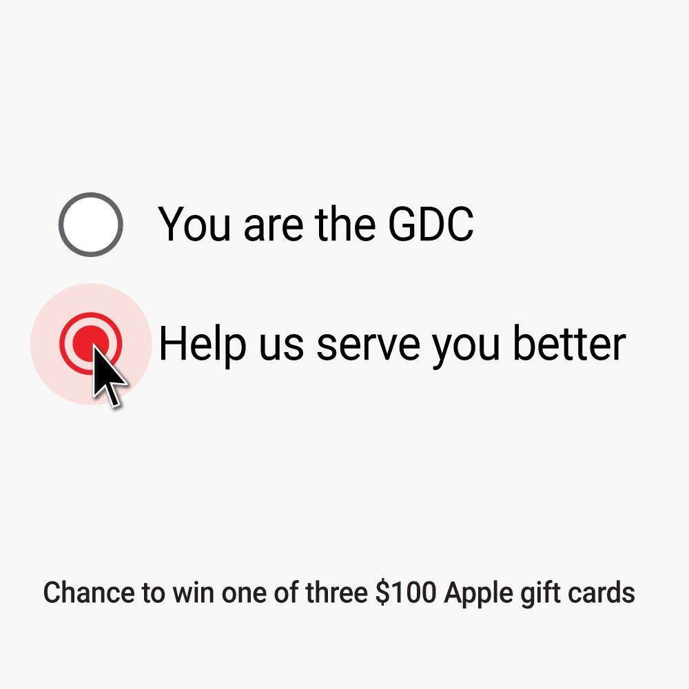 GDCSaskSouth's tweet image. The GDC has launched a national survey to better understand our community. The survey will help form the foundation for future decision making for the organization. You don't need to be a GDC member to participate, just a design professional. sites.google.com/view/gdcsurvey