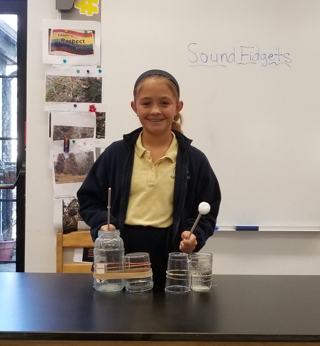 kentplaceschool's tweet image. Fifth-graders just completed their STEM sound unit! They learned about the physics of pitch and volume, then designed and constructed their own "instruments." #kpsstem #kpsmusic