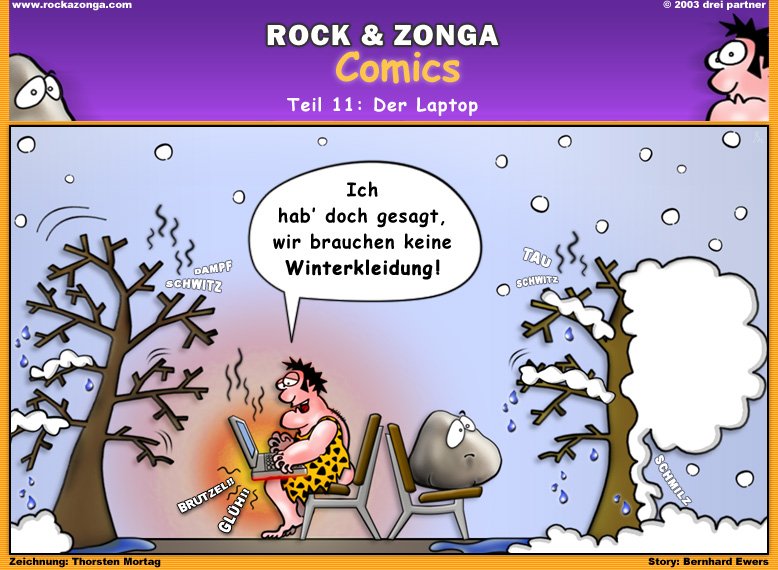 #comic #christmas #webcomic Our own story from 2003 (german), introducing Rock and Zonga. This was a nice experiment containing 10 comics, drawn by Thorsten Mortag.