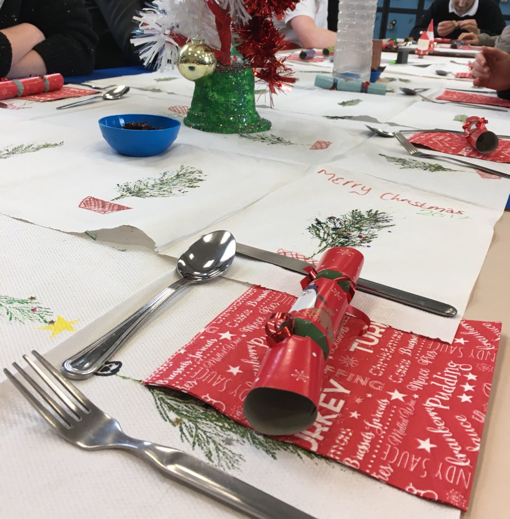 KeysAcademy's tweet photo. Pupils and Staff at Heybridge Co-operative Academy enjoyed a Christmas Lunch together today (with Christmas Jumpers). Thank you to the staff and pupils involved organising this event. The school has been raising money for MIND and Shelter this year. https://t.co/bpzOmthLTS