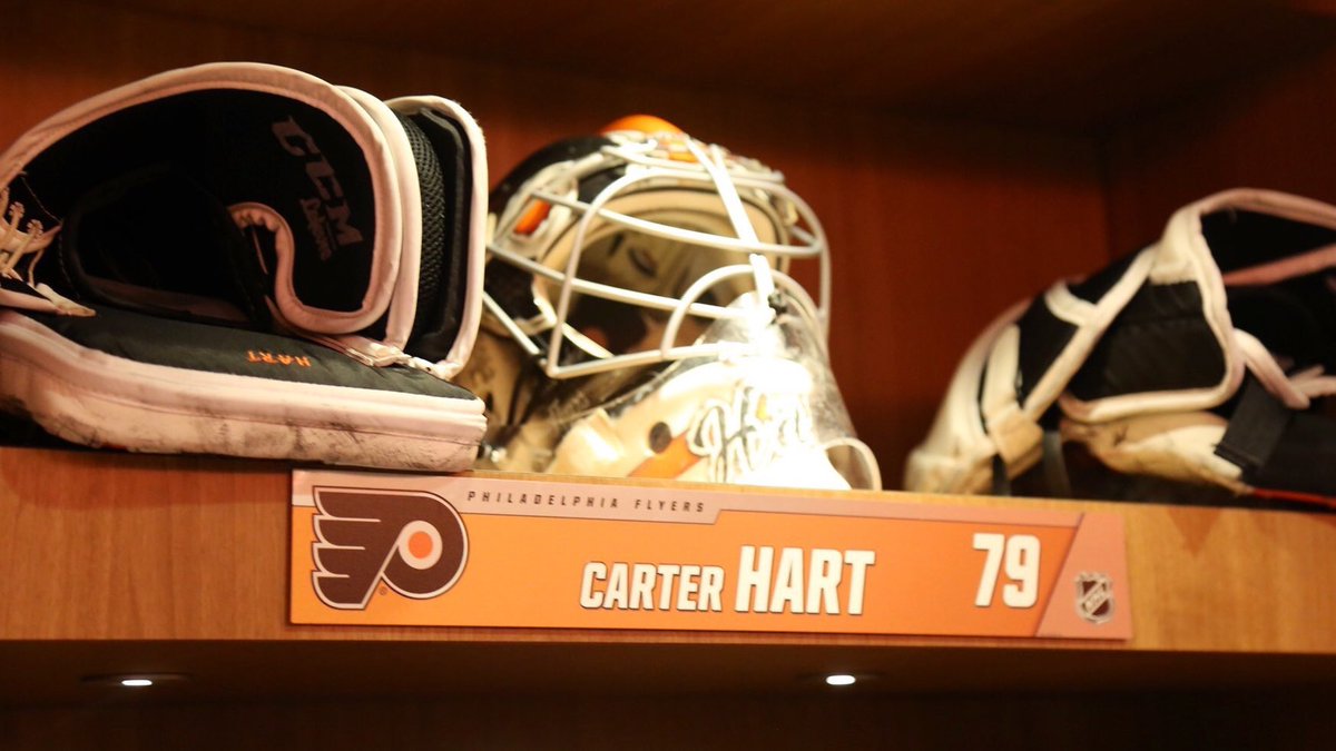 1stLineTraining's tweet photo. This is a perfect example of a kid with a dream. Tunnel vision on his goal of playing in the @NHL All those hours in the gym and on the ice are paying off. Congrats to #teamfirstline athlete Carter Hart on making his NHL debut tonight with the @NHLFlyers https://t.co/7c1SnJwqzU