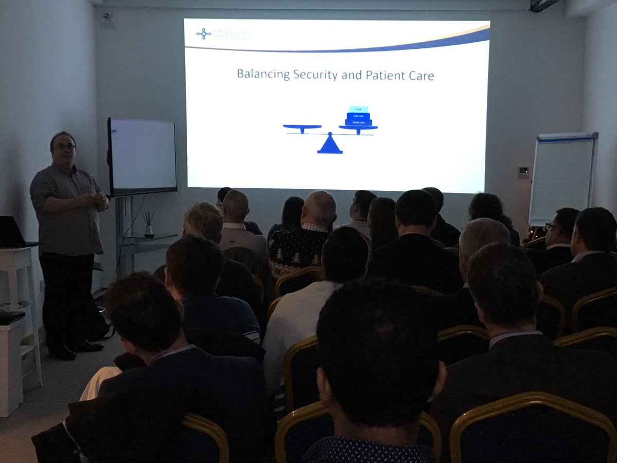 Nick Lewis from <a href="/NWSSP/">NHS Wales Shared Services Partnership 🏳️‍🌈</a> giving <a href="/CyberWales/">CyberWales</a> members an update on the Cyber challenges faced by NHS Wales <a href="/SouthWalesCyber/">South Wales Cyber</a> meeting