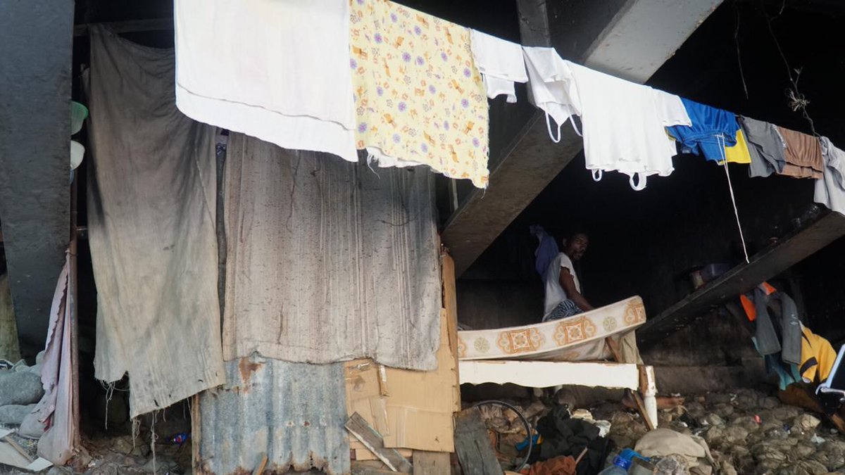 WestJlp's tweet photo. I am leading a tour of an area of the Buff Bay Community named Diamond where the GOJ is proposing a collaboration with Food for the Poor to create a solution to indigent housing. This shack under the bridge houses 3 persons who will be relocated after much persuasion. https://t.co/wqOg0mXjPz