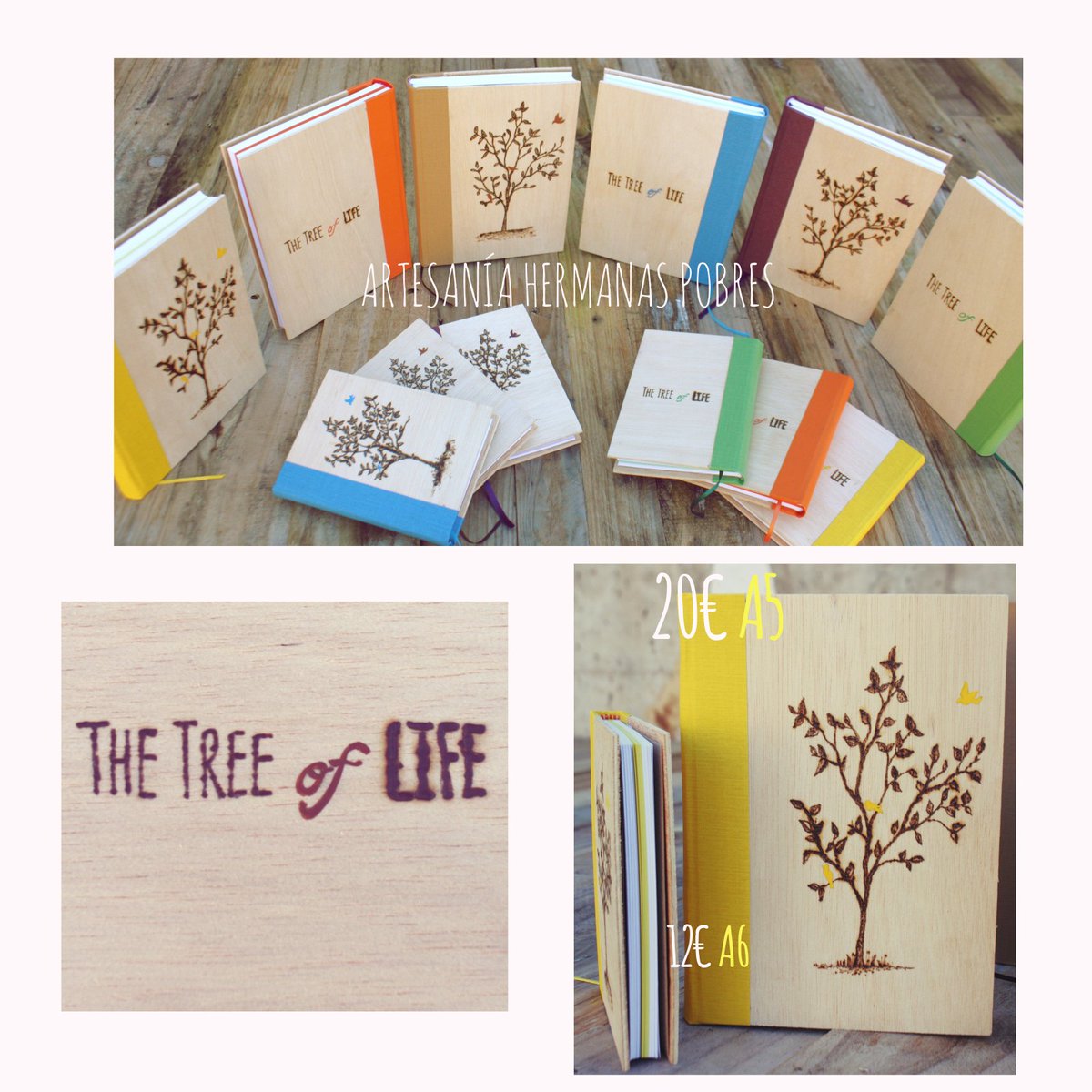 Nueva colección de libretas pirograbadas! #porquenosencantalamadera