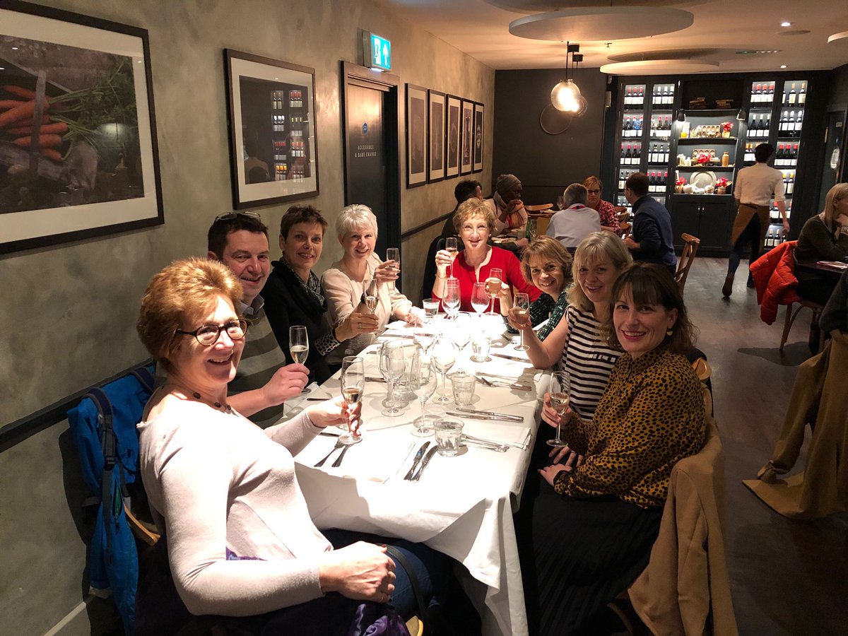 WorkWithCancer's tweet photo. A rare occurrence - the majority of the ⁦@WorkWithCancer⁩ team in one room enjoying a Christmas get together. ⁦@BarbaraEAWilson⁩ https://t.co/oe839jsOLf